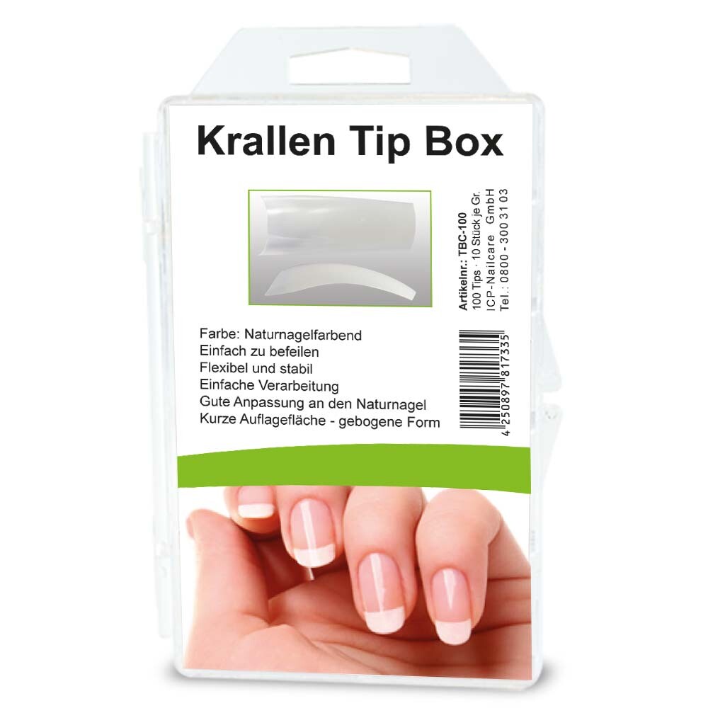 Nageltip-Box - 100er - Typ: Curve / Krallen-Tip
