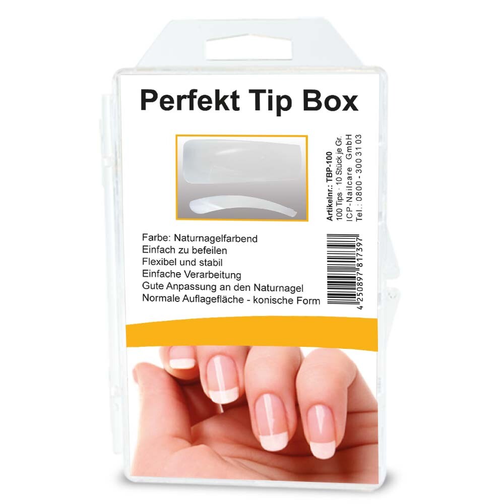 Nageltip-Box - 100er - Typ: Perfekt-Tip