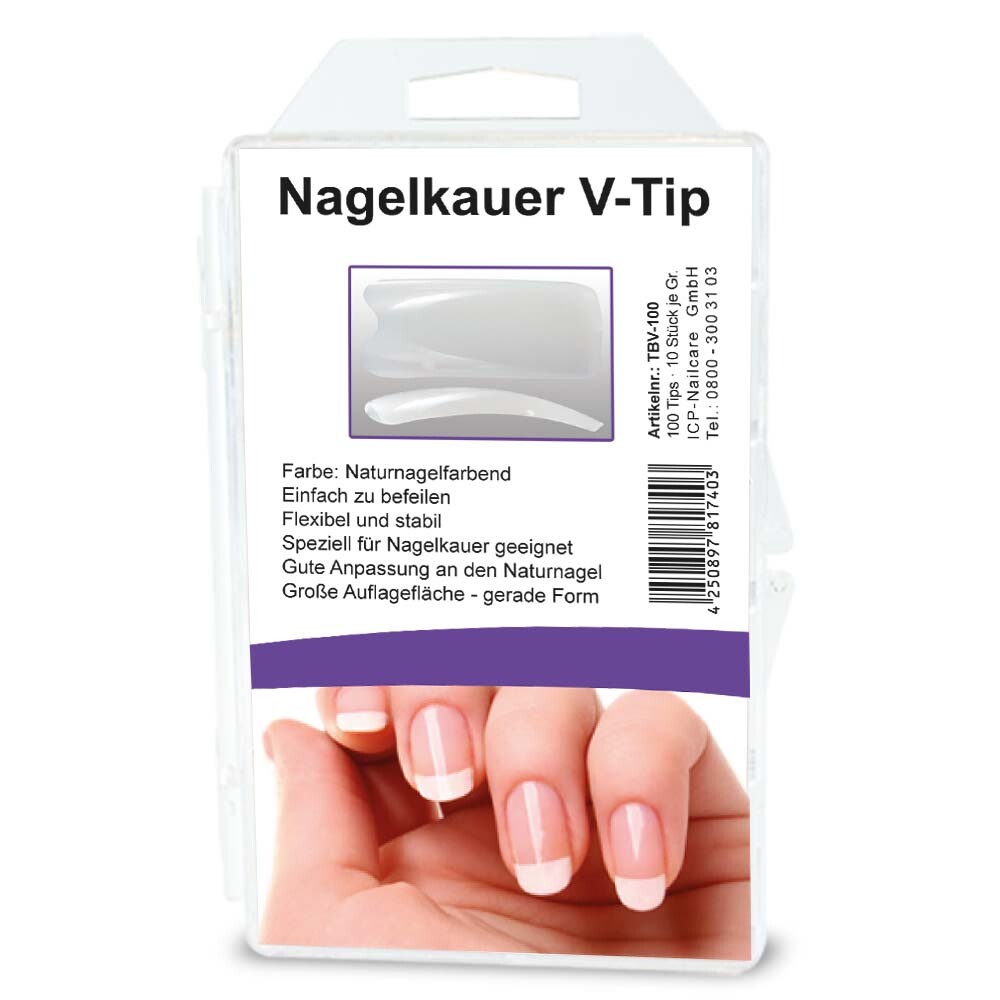 Nageltip-Box - 100er - Typ: V-Tip - Nagelkauer Tips