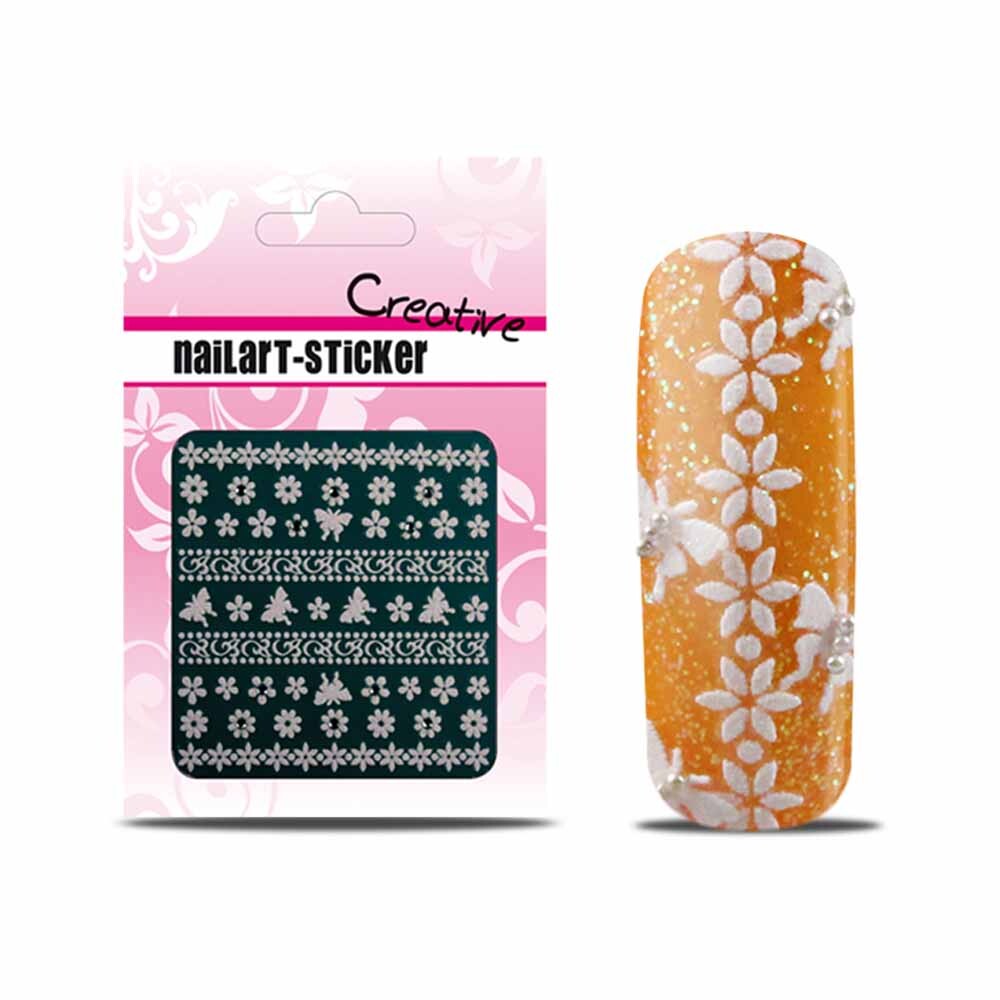 Sticker French White Strassstein