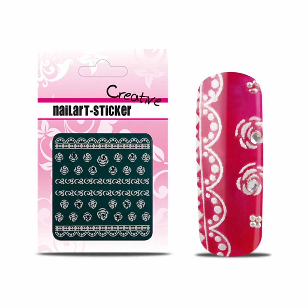 Sticker French White Strassstein