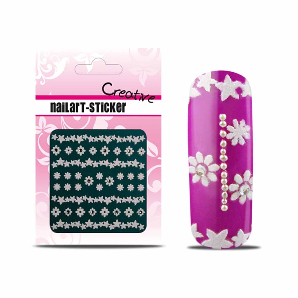 Sticker French White Strassstein
