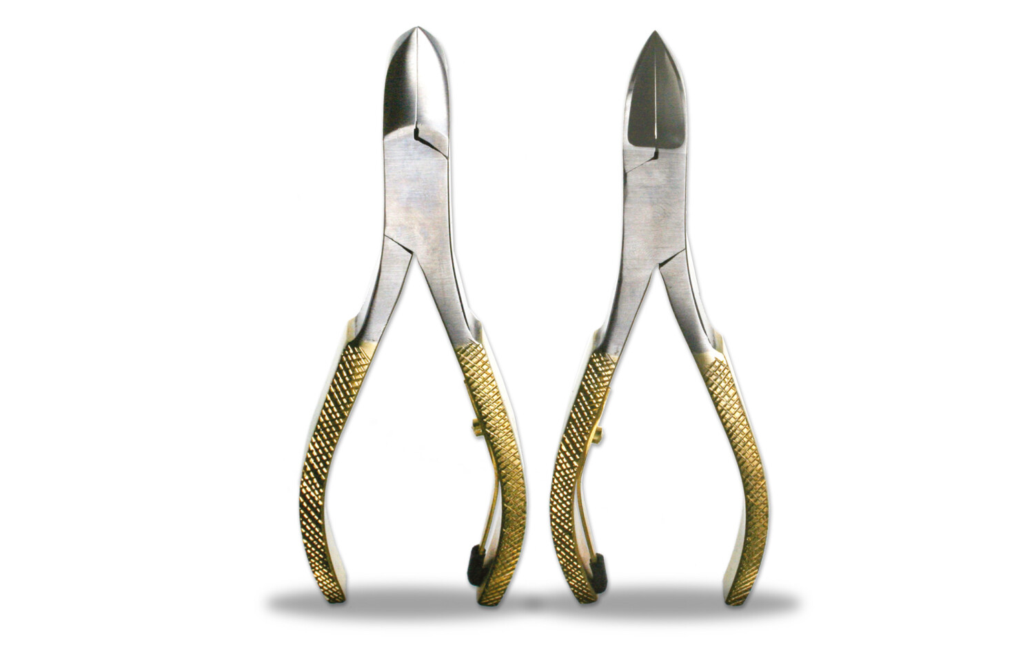 Nagelzange Singelfeder 14cm Struktur Griff Gold