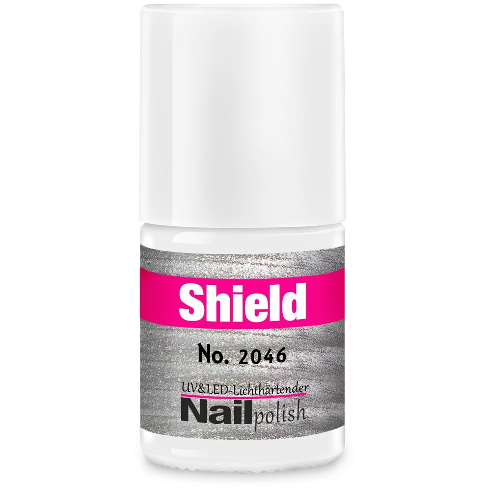 Gel-Lack - Shield Lack - LED & UV-Nagellack Silbergrau-Metallic 2046