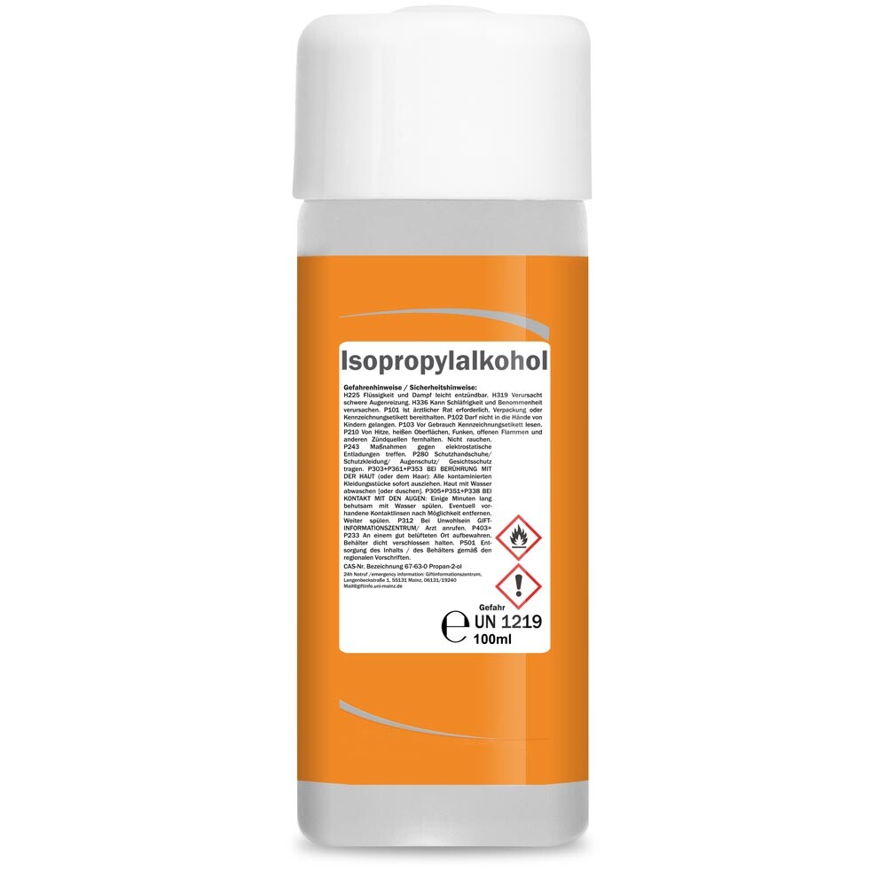 Isopropanol 99,9%, Isopropylalkohol 1 x 100ml Flasche Propan-2-ol Klar (100ml)