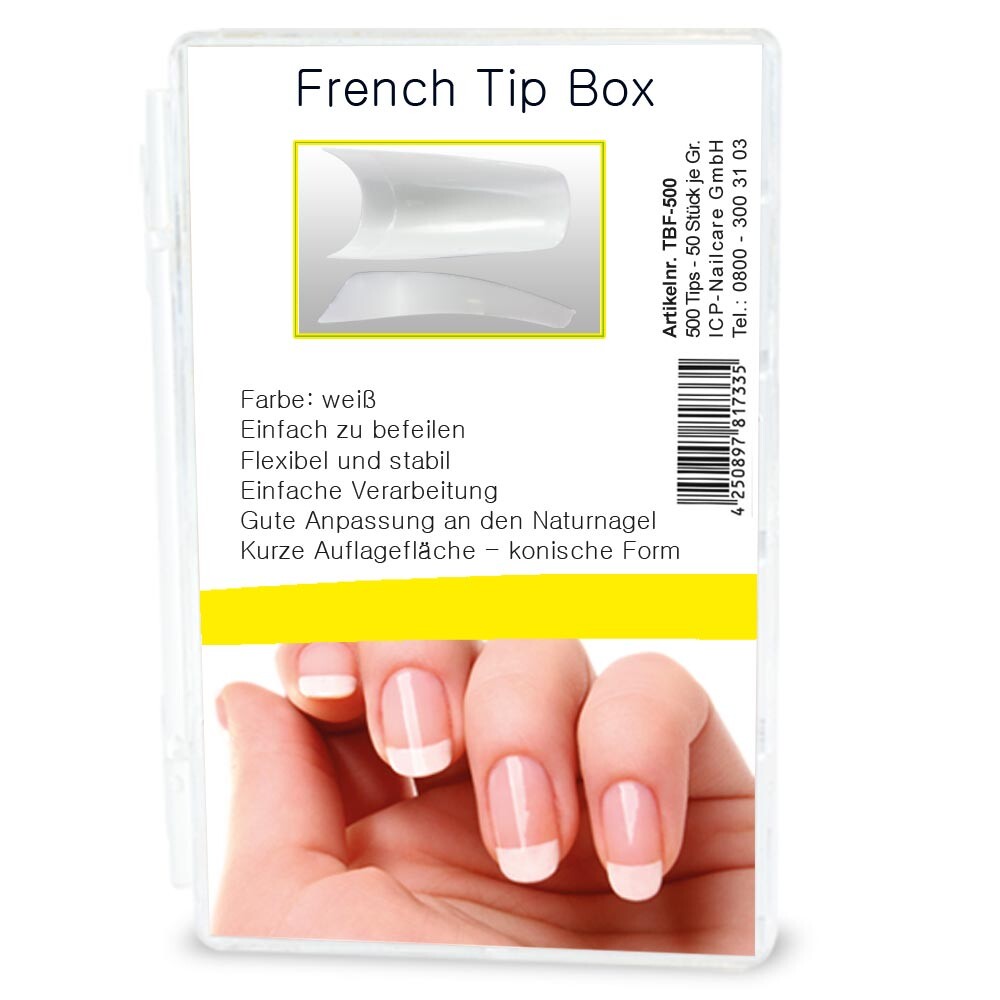Nageltip-Box - 500er - Form: French-Tip