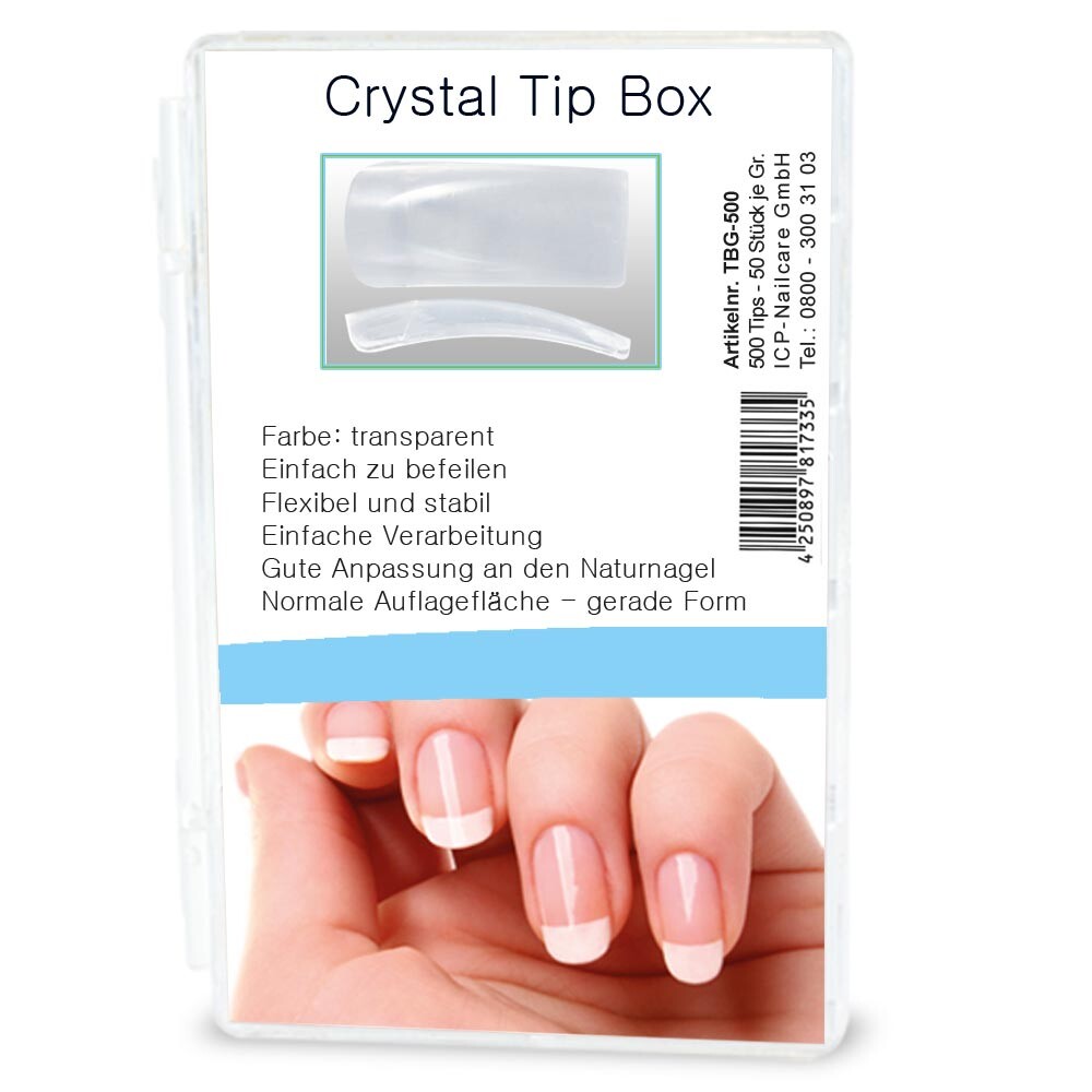 Nageltip-Box - 500er - Typ: Crystal-Tip