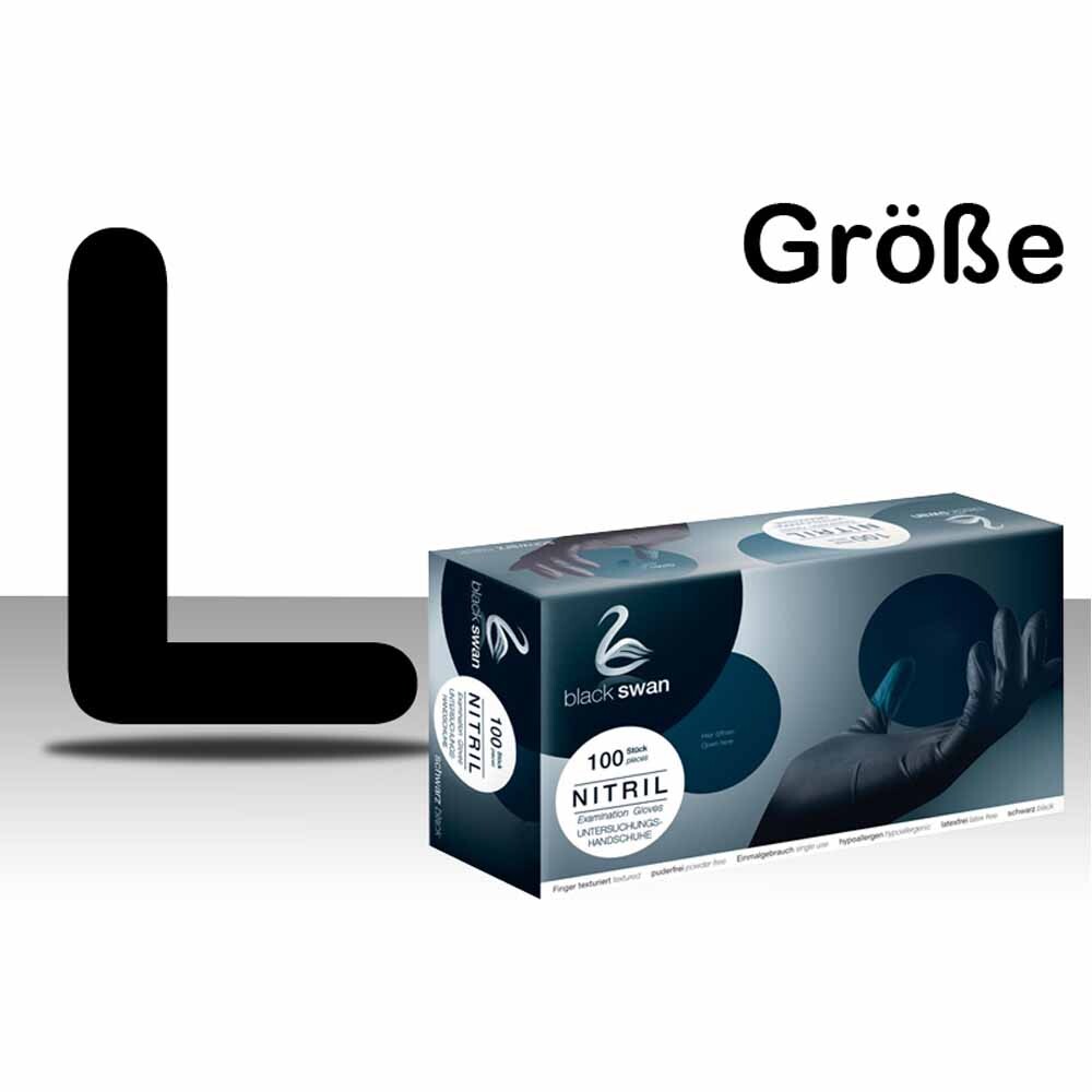 Nitrilhandschuhe Black Swan Größe L