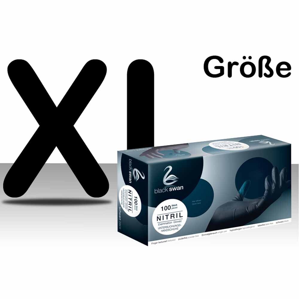 Nitrilhandschuhe Black Swan Größe XL
