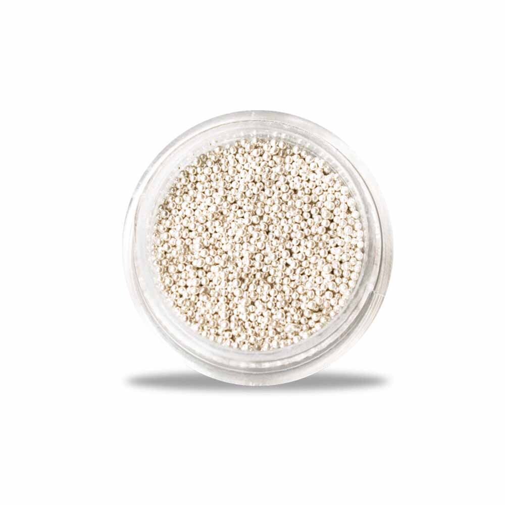 Micro Perlen Silver Color Silver