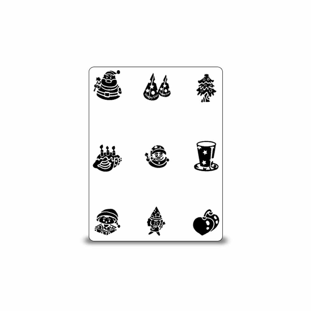 Stamping Schablone Weihnachten Motiv 06