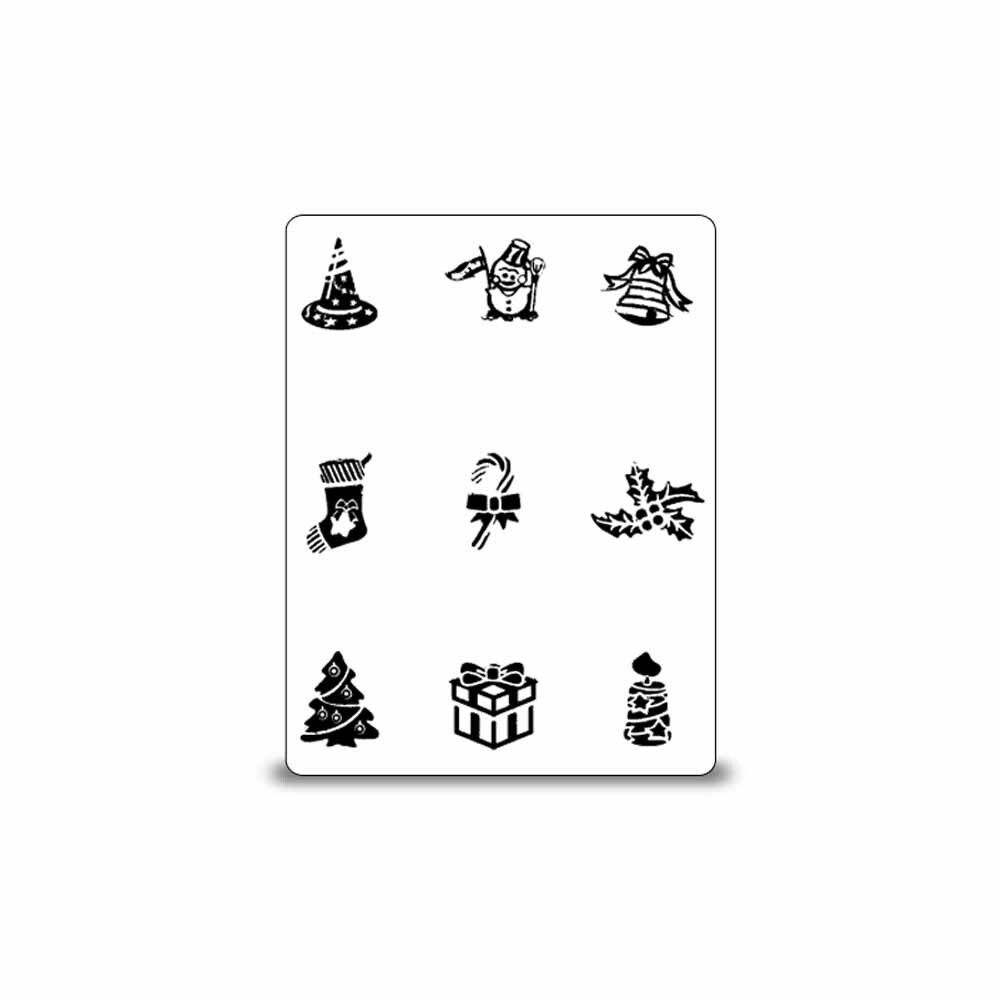 Stamping Schablone Weihnachten Motiv 09