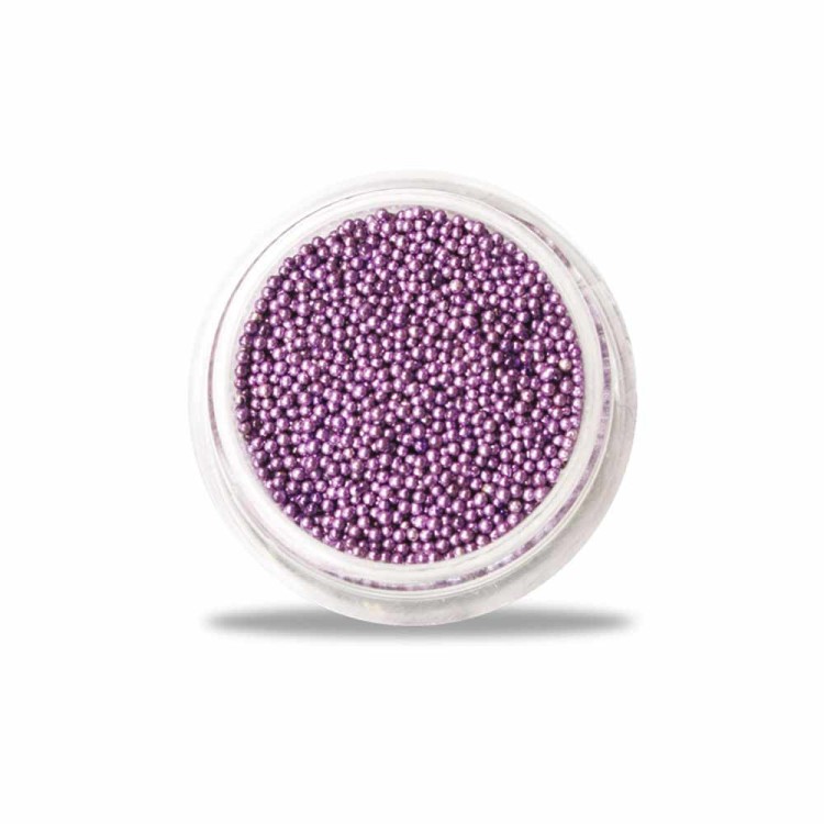 Micro Perlen Silver Color Lavendel