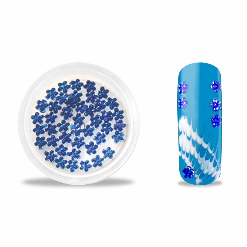 Strasssteine Blümchen royal blau