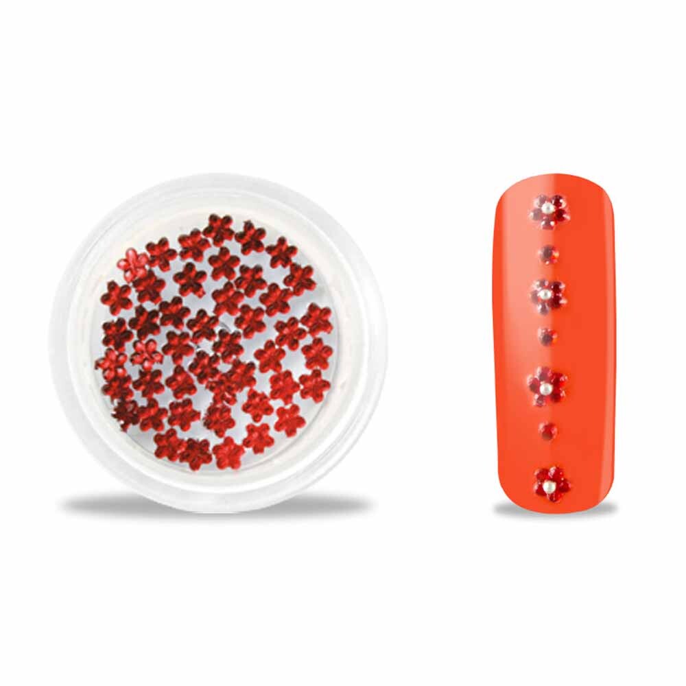 Strasssteine Blümchen rot