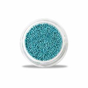 Micro Perlen Silver Color Light Blue