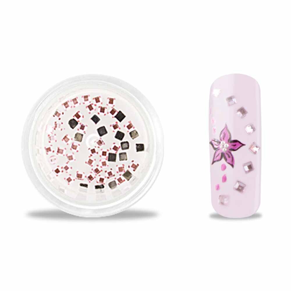 Strasssteine quadratisch rosé