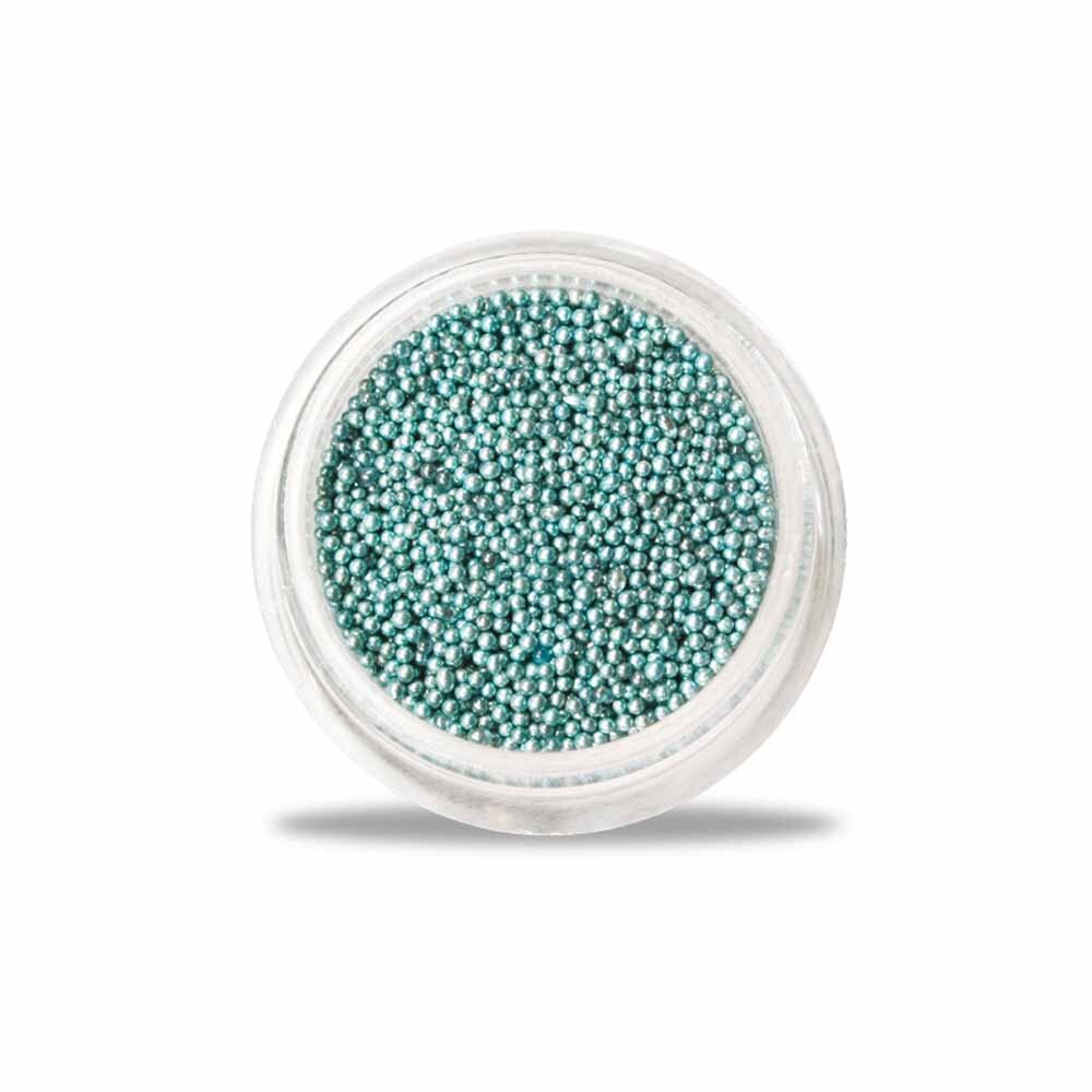 Micro Perlen Silver Color Sky Blue